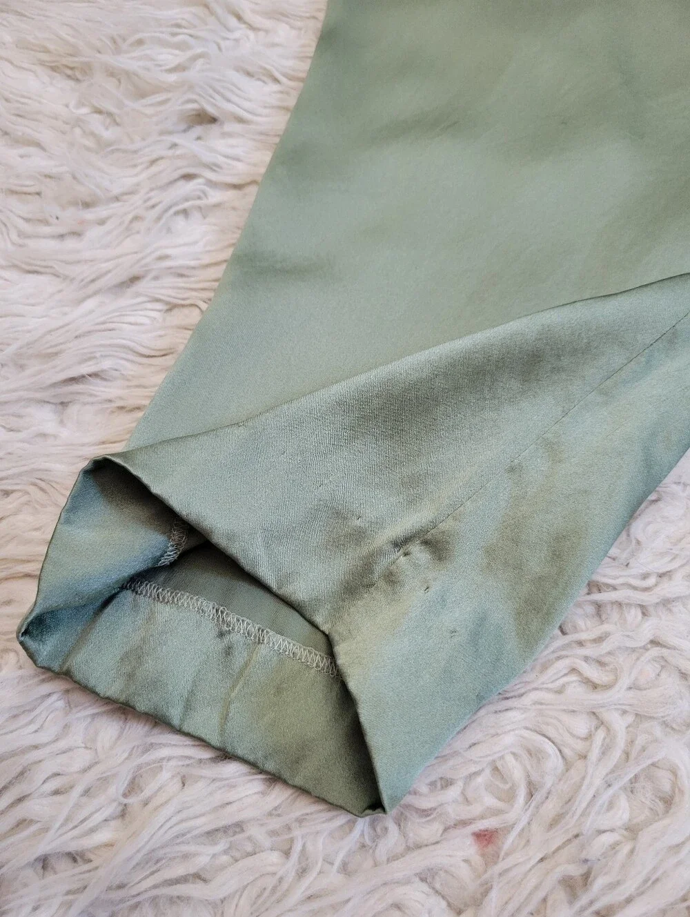 Silk Pants L'agence Womens Roxy Silk Paperbag Cargo Pant Green Sz 6